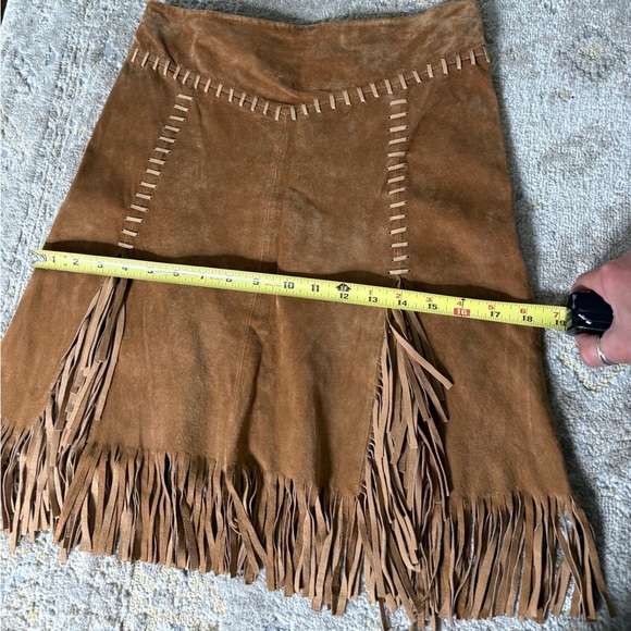 Vintage Arden B Suede Fringe Cowgirl Festival Skirt - Picture 8 of 12